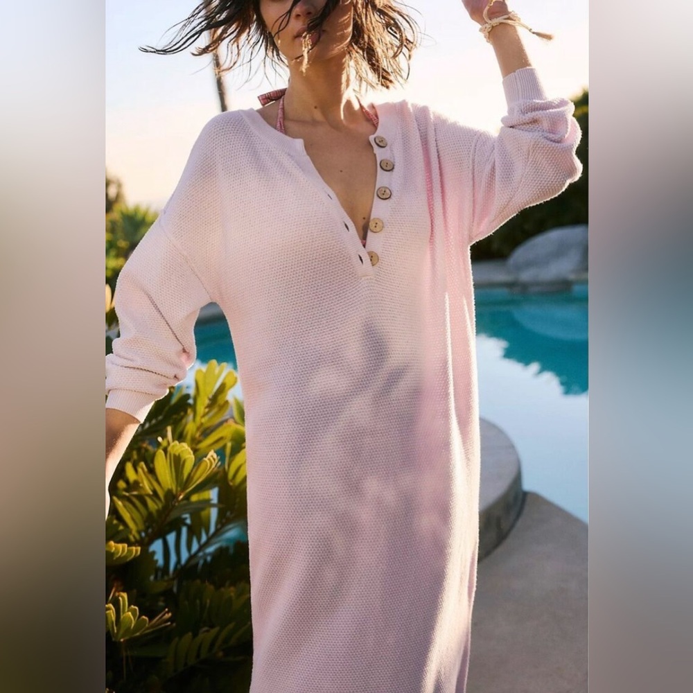 Free People Hailee Sweater Midi Dress in Orchid Tint - Size Small